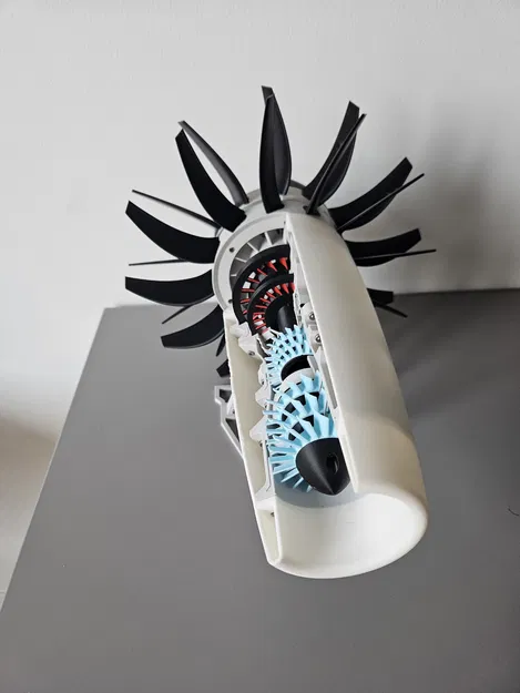 Mô hình động cơ Propfan in 3D (Ý tưởng động cơ phản lực) - Image 9
