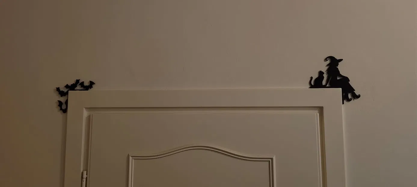 Halloween - Tranh Góc Cửa - Phù Thủy, Mèo và Dơi - Image 3