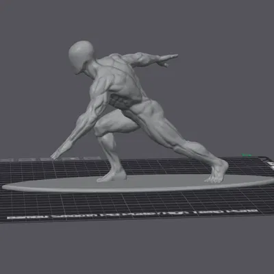 Chrome Surfer – Tượng Trang Trí Tương Lai