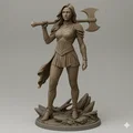 Nữ Chiến Binh Gothic – Mô Hình Fantasy In 3D - Thumbnail 1