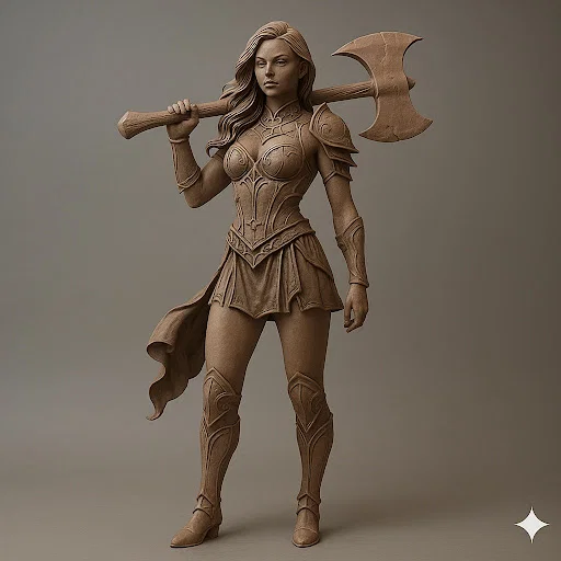 Nữ Chiến Binh Gothic – Mô Hình Fantasy In 3D - Image 2