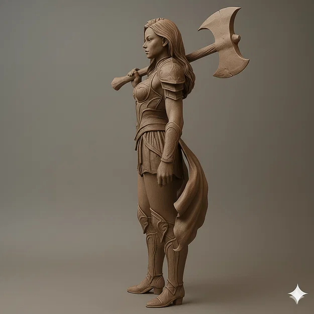 Nữ Chiến Binh Gothic – Mô Hình Fantasy In 3D - Image 5