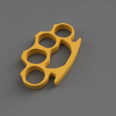Nắm Đấm Bằng Đồng (Brass Knuckles) In 3D