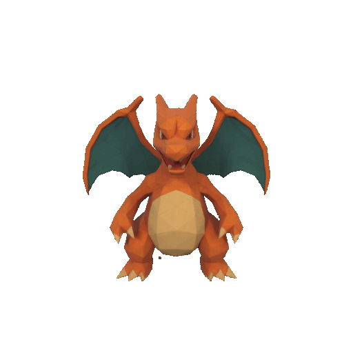 #006 Charizard – Pokémon Low Poly - Image 2