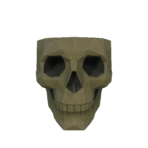 Tô Kẹo Đầu Lâu Low-Poly Chân Thật | Trang Trí Halloween - Thumbnail 2