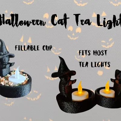 Chân Nến Mèo Halloween Dễ Thương