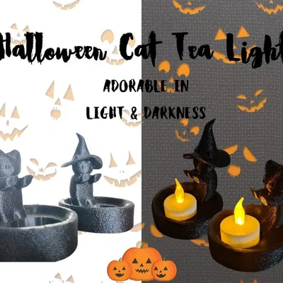 Chân Nến Mèo Halloween Dễ Thương