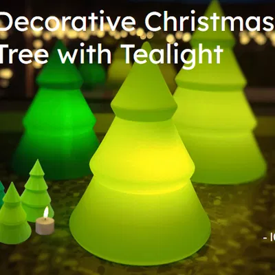 Cây Thông Noel Trang Trí Có Nến Tealight