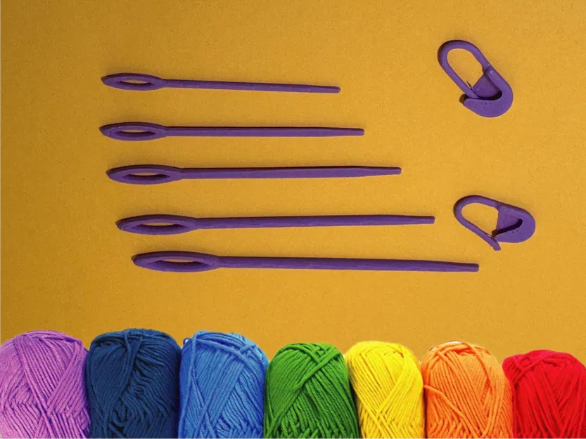 Bộ đánh dấu mũi đan và kim len (60-100mm) - Image 1