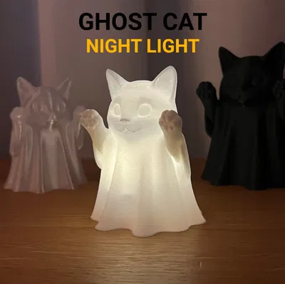 Đèn Ngủ Mèo Ma - Phong Cách Ma Quái Dễ Thương
