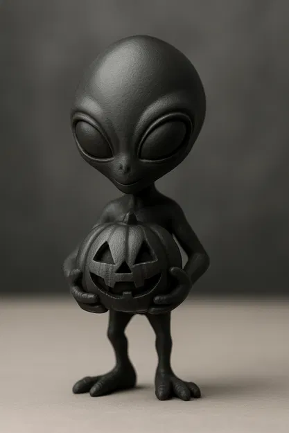 Người Ngoài Hành Tinh Halloween Với Bí Ngô - Image 1