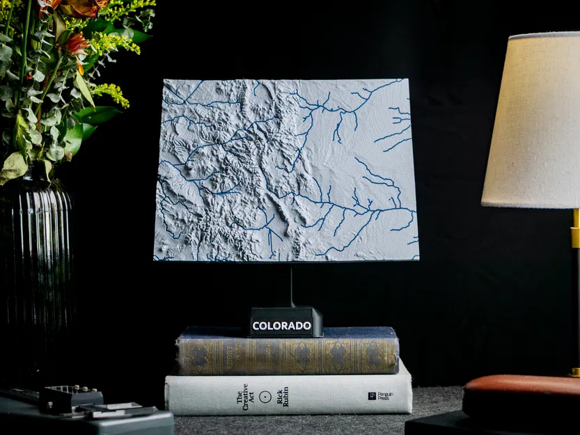 Bản đồ Địa hình Colorado, Mỹ (CO) với Đặc điểm Thủy văn - Image 1