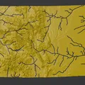 Bản đồ Địa hình Colorado, Mỹ (CO) với Đặc điểm Thủy văn - Thumbnail 4