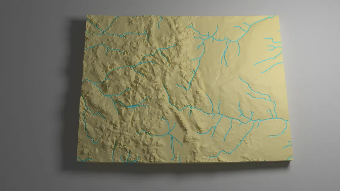 Bản đồ Địa hình Colorado, Mỹ (CO) với Đặc điểm Thủy văn - Image 7