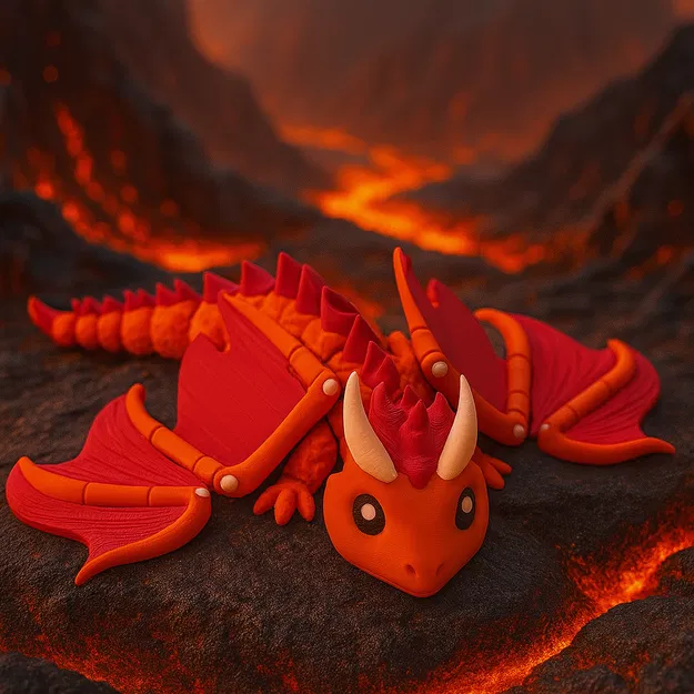 Rồng Lửa Già - Mô Hình Đồ Chơi Khớp Nối - Image 7