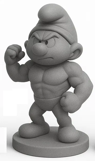 Tượng Tí Nị Gắt Gỏng (Grouchy Smurf) - Image 1