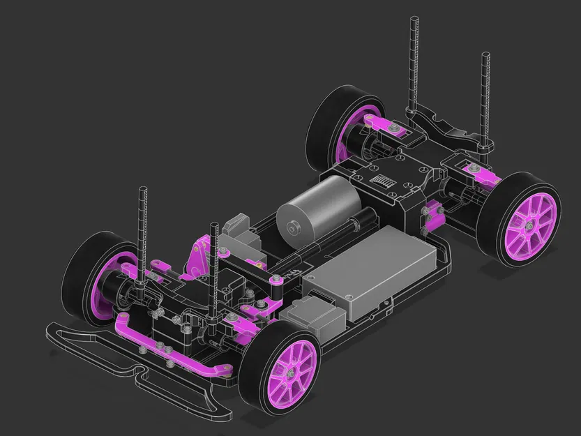 Khung gầm xe touring 4WD RC điện 1/10 (TT-02) - Image 3