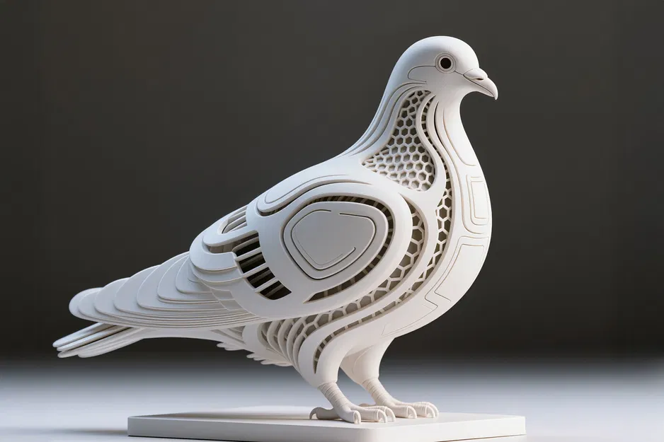 Chim bồ câu, Tượng Hexa - Tượng điêu khắc độc đáo - Image 1