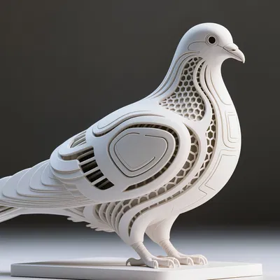 Chim bồ câu, Tượng Hexa - Tượng điêu khắc độc đáo