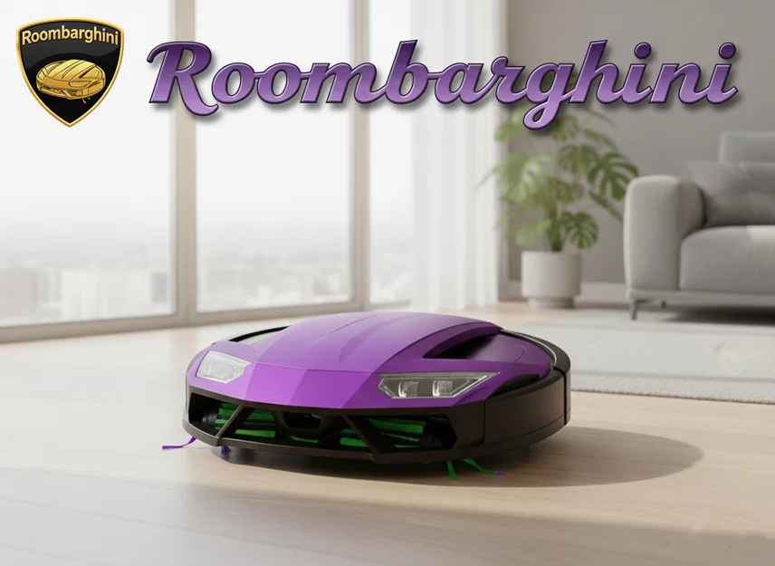 Vỏ trang trí Roomborghini Lamborghini cho robot hút bụi Roomba - Image 9