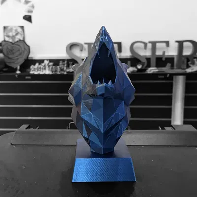 Tượng Đầu Sói Hình Học