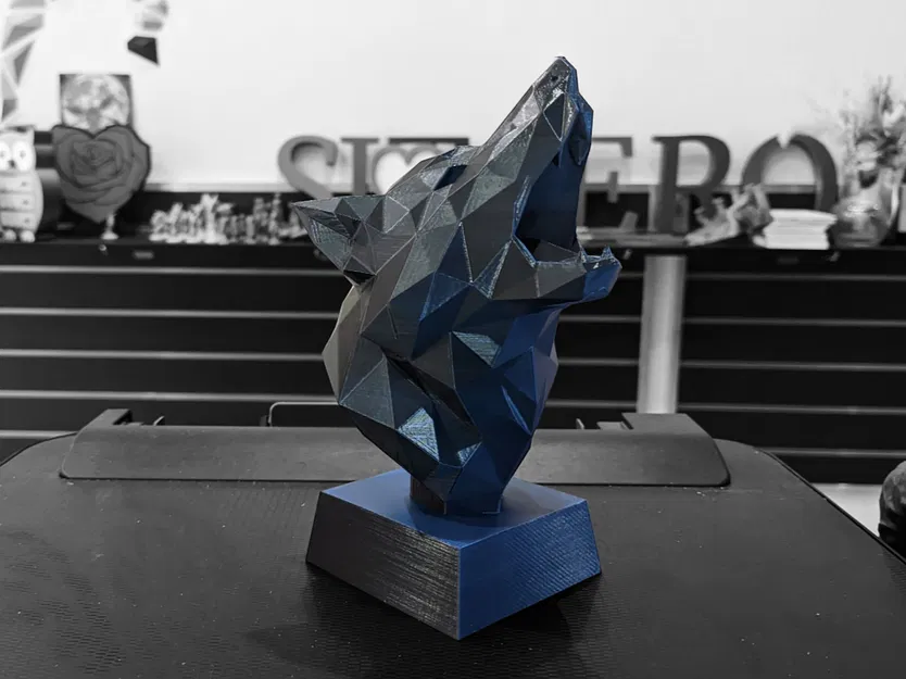 Tượng Đầu Sói Hình Học - Image 3