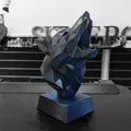 Tượng Đầu Sói Hình Học - Thumbnail 3