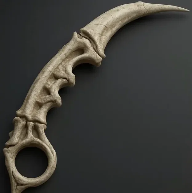 Dao Găm Xương Khủng Long Kiểu Karambit - Image 1