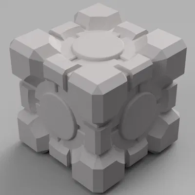 Mô Hình 3D Khối Lập Phương Đồng Hành (Companion Cube) Game Portal