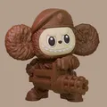 Mô hình Laburator - Cheburashka Labubu với súng minigun - Thumbnail 5