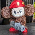 Mô hình Laburator - Cheburashka Labubu với súng minigun - Thumbnail 6