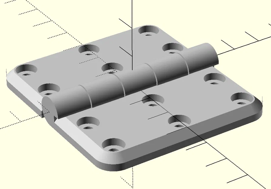 Bản lề nối cánh cửa có thể tùy chỉnh với cạnh vát - Image 1
