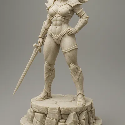 Nữ Chiến Binh Gợi Cảm – Mô Hình Sơn Giả Tưởng