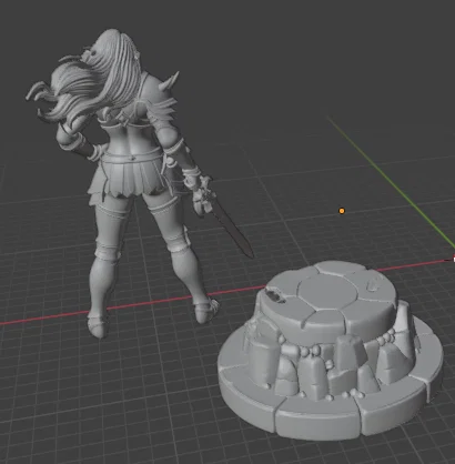 Nữ Chiến Binh Gợi Cảm – Mô Hình Sơn Giả Tưởng - Image 3