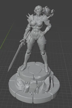 Nữ Chiến Binh Gợi Cảm – Mô Hình Sơn Giả Tưởng - Image 5