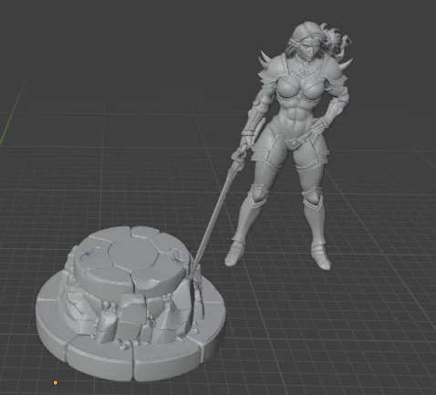 Nữ Chiến Binh Gợi Cảm – Mô Hình Sơn Giả Tưởng - Image 7