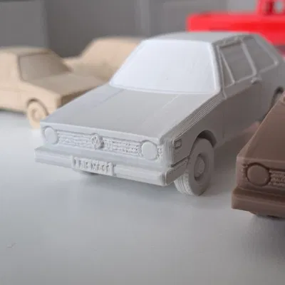 Xe ô tô đồ chơi GOLF MK1 1974 tỉ lệ 1:43 in không cần supports