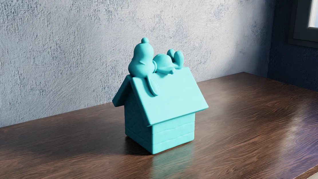 Snoopy Ngồi Trên Nhà Chó – Chú Chó Beagle Thư Thái - Image 1