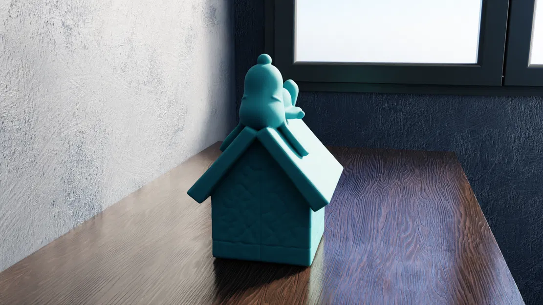 Snoopy Ngồi Trên Nhà Chó – Chú Chó Beagle Thư Thái - Image 3