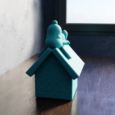 Snoopy Ngồi Trên Nhà Chó – Chú Chó Beagle Thư Thái