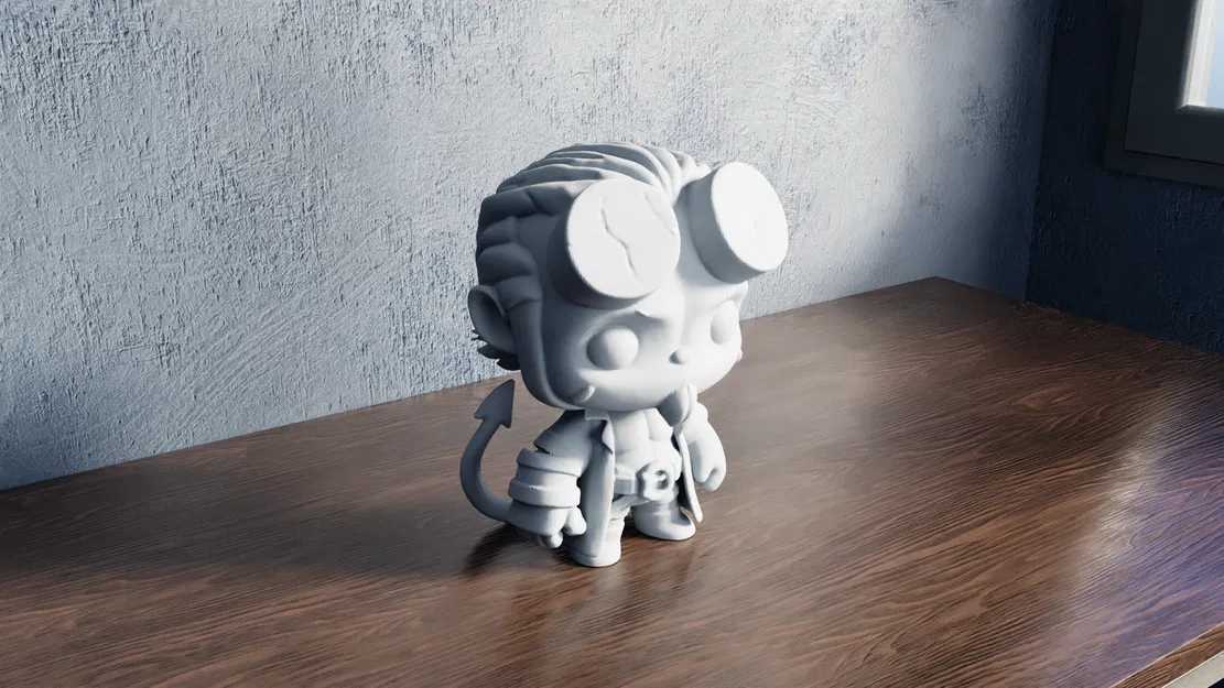 Chibi Hellboy – Mini Demon Hero (Bản In 3D STL) - Image 1