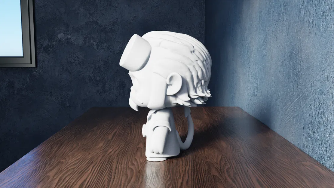 Chibi Hellboy – Mini Demon Hero (Bản In 3D STL) - Image 2