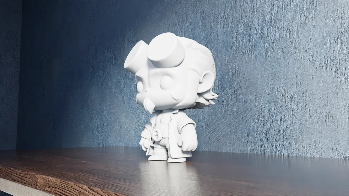 Chibi Hellboy – Mini Demon Hero (Bản In 3D STL) - Image 5
