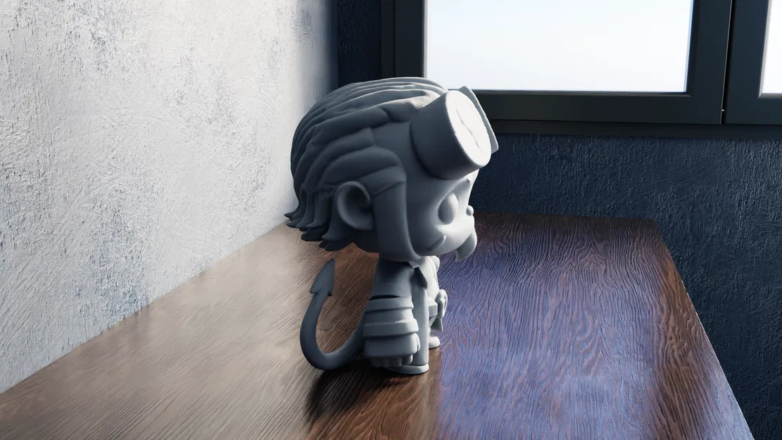 Chibi Hellboy – Mini Demon Hero (Bản In 3D STL) - Image 7