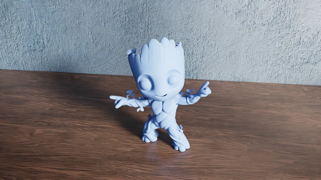 Chibi Baby Groot Hạnh Phúc – Tinh Linh Rừng Xanh Tươi Vui - Image 2