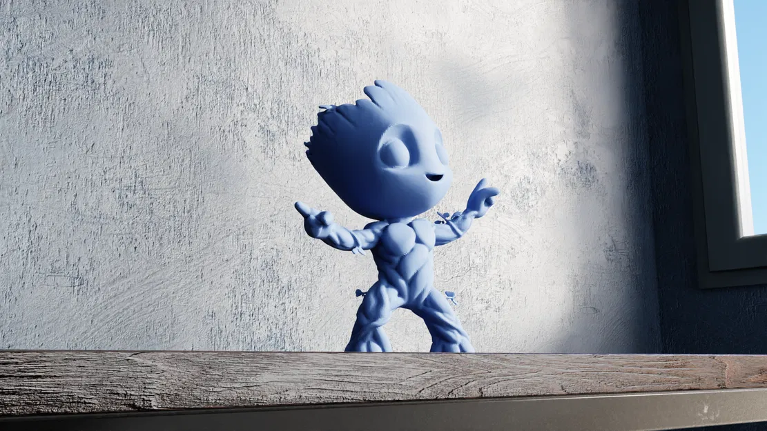 Chibi Baby Groot Hạnh Phúc – Tinh Linh Rừng Xanh Tươi Vui - Image 4