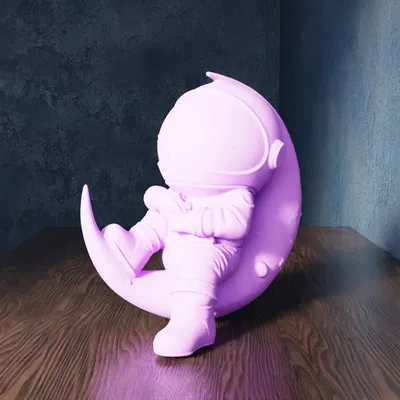 Chibi Phi Hành Gia – Tư Thế Cân Bằng Trên Trăng Lưỡi Liềm