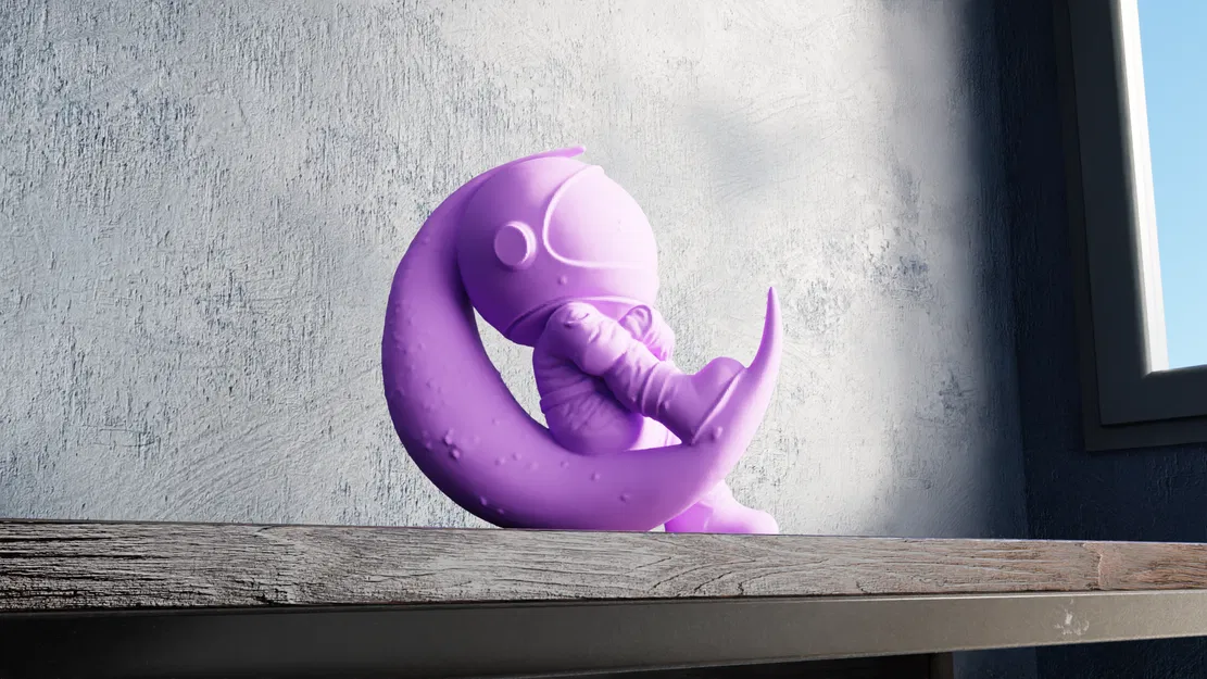 Chibi Phi Hành Gia – Tư Thế Cân Bằng Trên Trăng Lưỡi Liềm - Image 5