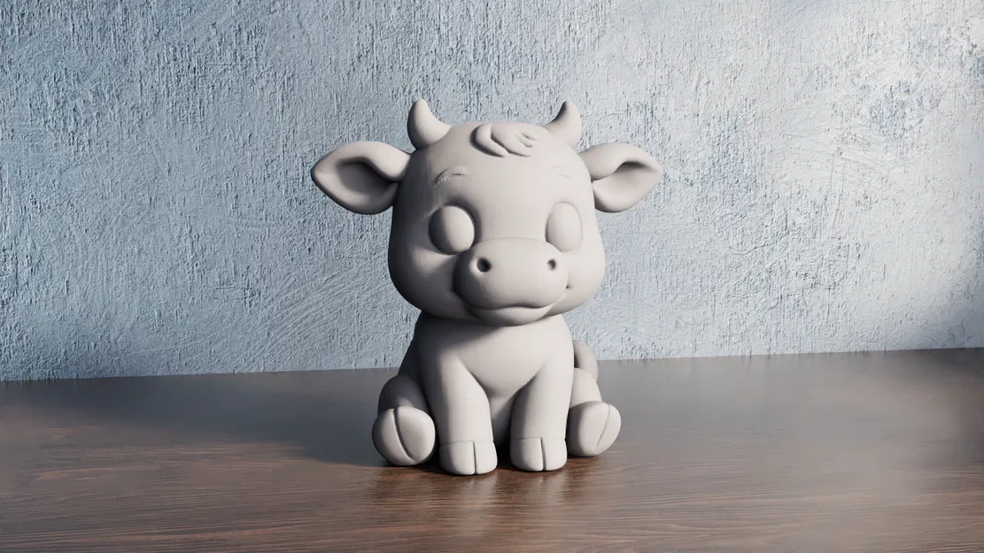 Chibi Cow - Mô hình 3D Dễ thương - Image 1