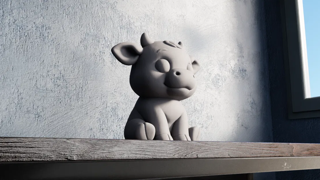 Chibi Cow - Mô hình 3D Dễ thương - Image 2